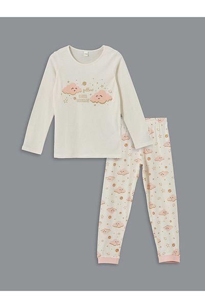 LC Waikiki Crew Neck Girl's Pajama Set