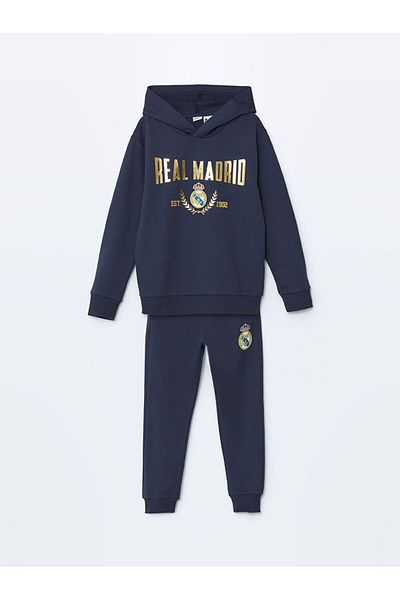 LC Waikiki Lcw Hooded Printed Boys Tracksuit Set