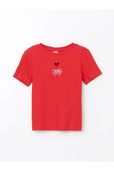 LC Waikiki New Season Crew Neck Stone Girls' T-Shirt - S58051Z4