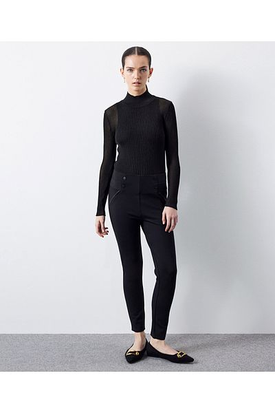 İpekyol Transparente Strickmode mit hohem Kragen