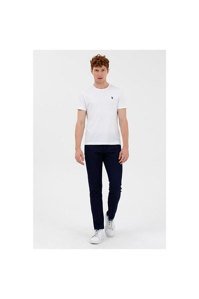 U.S. Polo Assn. Slim Fit Navy Blue Men's Cotton Trousers1600040