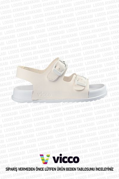 Vicco Miyu Model Basic Unisex Baby and Kids White Sandals