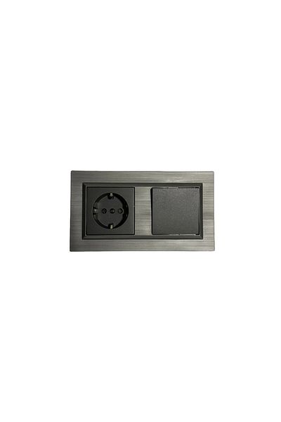 OVİVO Quantum Magnetic Gray Set of 2 (Switch Socket)