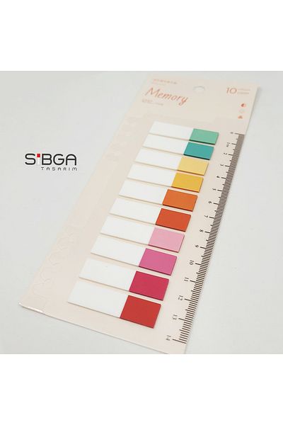 sibga tasarım 200 Sheets Clear Color Post-It Bookmark Sticker Note Paper