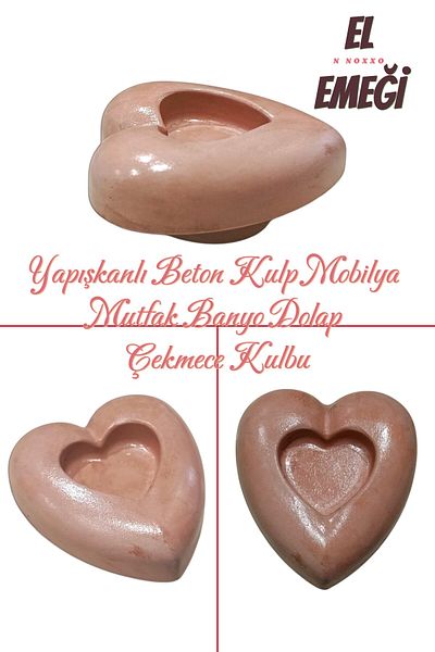 N NOXXO Ръчно лепяща се бетонна дръжка за мебели за кухня, баня, дръжка за чекмедже