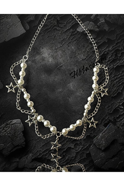 hbtasarim Yıldızlı İnci kolye vintage model9