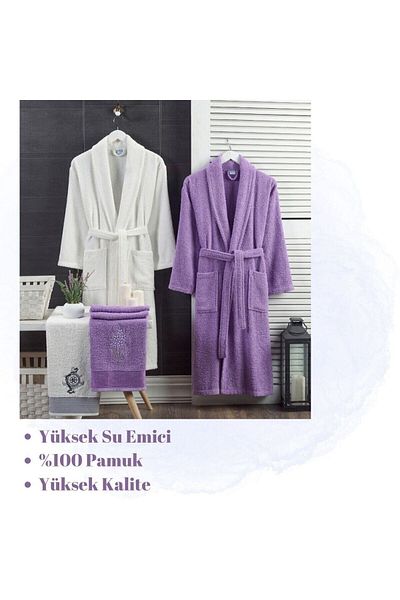 Rebeka Unisex Towel Bathrobe Set of 4