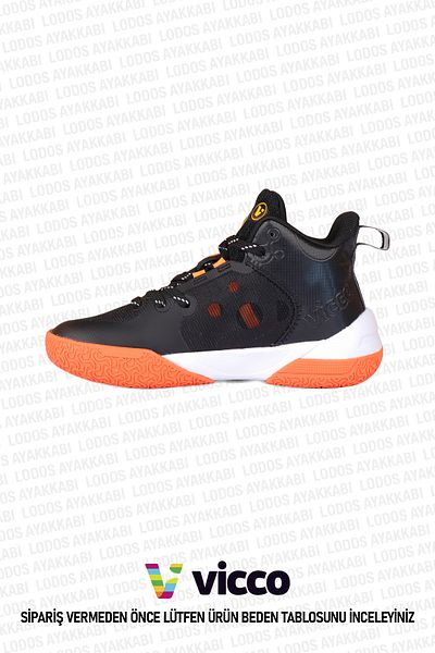 Vicco Boys' Black Basketball Shoes - Gallen Model, Light and Non-Slip