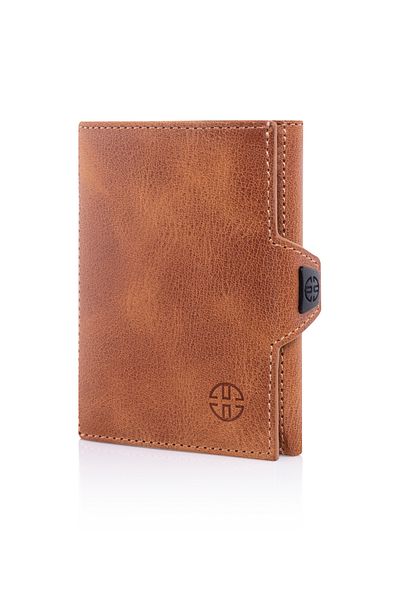 Trusador Πορτοφόλι Verona Unisex από γνήσιο δέρμα - Μαύρισμα, με φερμουάρ, προστασία RFID, τσέπη, κέρματα