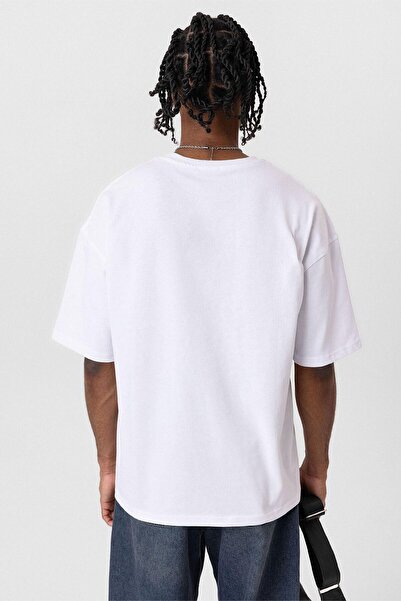 VAMOSCLO White Basic Oversize T-Shirt