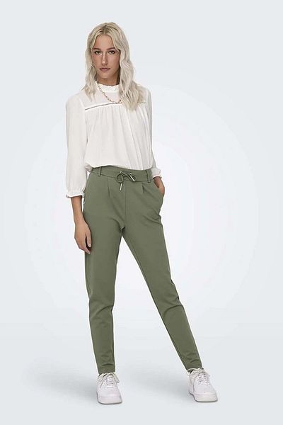 ONLY Women's Onlpoptrash Waisted Trousers15115847 Dark Green