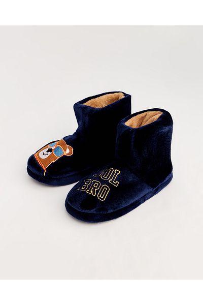 Chirpy Cool Bro - Ανδρικές παντόφλες Navy Blue με φιγούρα αρκούδας