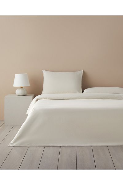 English Home Σετ Παπλωματοθήκη Διπλή Γκρι Βάφλα Check - 200x220 cm