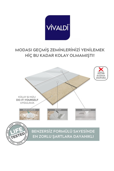 Vivaldi Fayans Boyası - Astar Ve Vernik Gerektirmeyen Boya - Beyaz