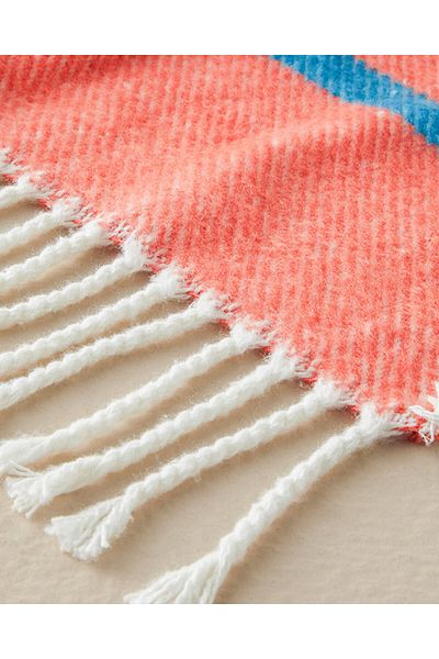 English Home Orange Glitter Cotton Double Blanket - Vivacious