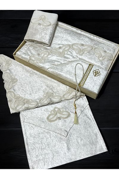 AYHANHOME 6 τεμάχια Velvet French Laced Dowry Bundle Boxed Prayer Mat Team Σετ γαμπρού νύφης