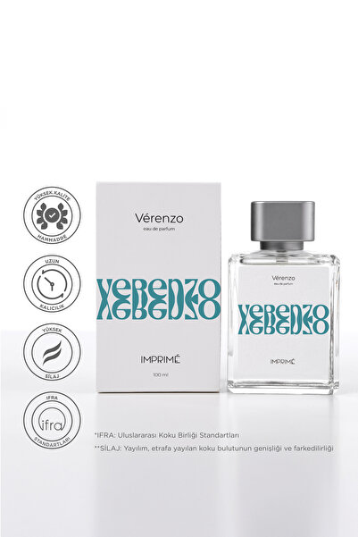 Imprime Vérenzo Edp Unisex Perfume 100 ml | Green Woody | Apple, Lime, Mimosa, Watermelon, Cedar, Pine, Musk