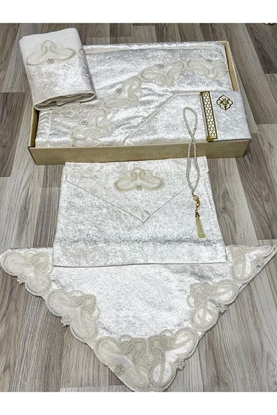 AYHANHOME 6 τεμάχια Velvet French Laced Dowry Bundle Boxed Prayer Mat Team Σετ γαμπρού νύφης