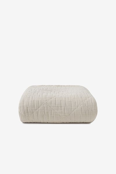 Barine Beige Bedspread - Atic Padded and Jacquard, 240X240