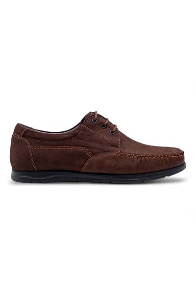 ZAC SHOES ZAÇ 5060 Ανδρικά Ορθοπεδικά Παπούτσια Suede με κορδόνια - Καφέ