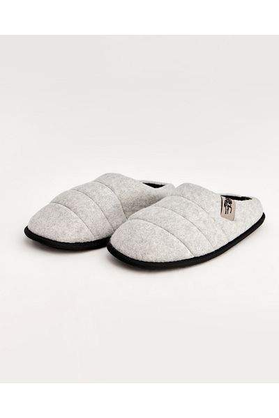 Chirpy Horn-s - Striped Gray Men's House Slippers