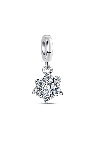 Fubena Işıltılı Pati Izi Sallantılı 925 Ayar Gümüş Charm