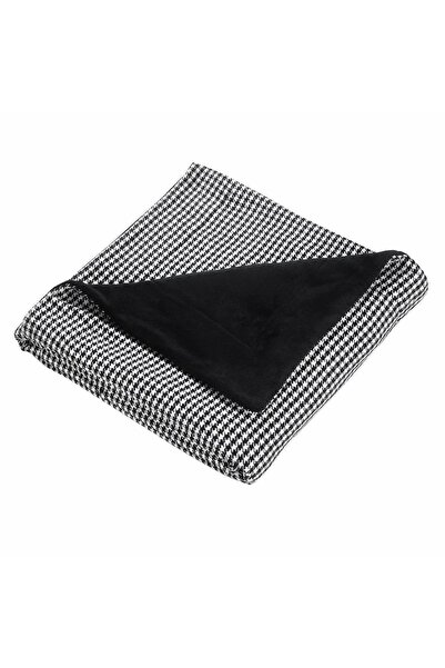 Rumi'ja Home Concept Siyah Beyaz Kazayağı Throw Battaniye / 140x190cm Tek Kiş...