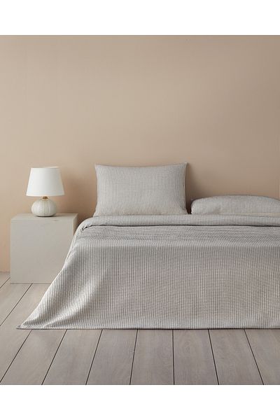 English Home Double Dotted Waffle Duvet Cover Set - 200X220 cm Black