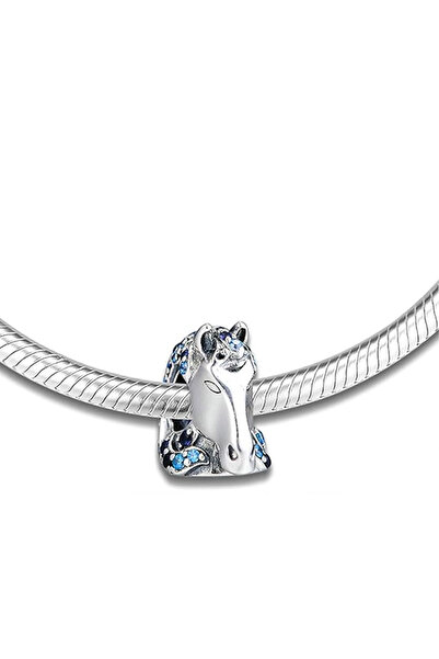 Fubena Horse Head Blue Stone Charm