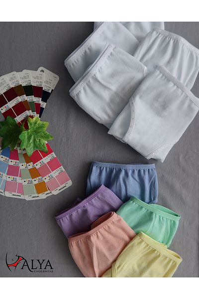 ALYA UNDERWEAR Fata - Tesatura de bumbac pentru chelner Chiloti colorati 10 - 5 bucati alb, 5 bucati colorati - X18