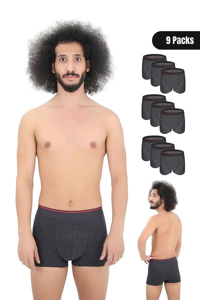 CENNETOĞLU Men's 9 Pieces Lycra Boxers Special Packaged Package