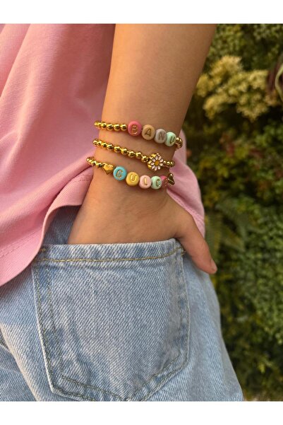 CHARM LOVER ALTIN BONCUK İSİMLİ CHARM BİLEKLİK