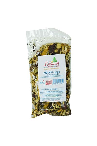 LokmanAVM Natural Ottoman Tea 1st Quality 12 Herb Mixed Winter Tea 100gr
