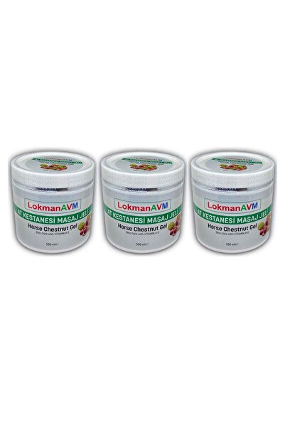 LokmanAVM Atkestanesi Masaj Jeli Nane Yağı Katkılı At Kestanesi Kremi 500ml X 3 Adet