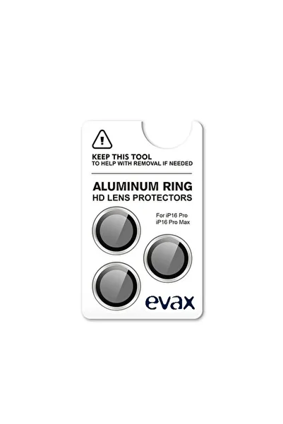 Evax Armor Lens - iPhone 16 Pro Max/16 Pro Compatible, Sapphire White Titanium Camera Protector