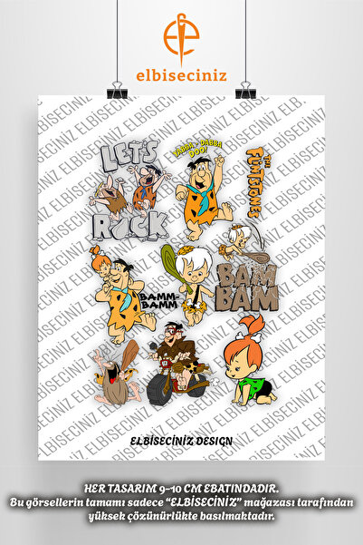 VİZYON İKRA طباعة نسيج DTF مميزة تحت عنوان "العصر الحجري". يمكن لصقه بسهولة ب...