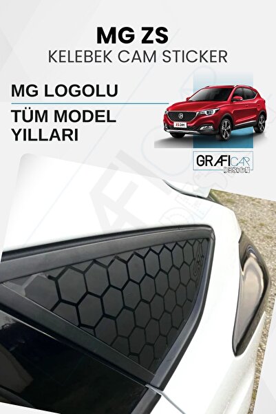 GRAFİCAR مجموعة ملصقات الزجاج الأمامي MG ZS Kelebek - شعار MG
