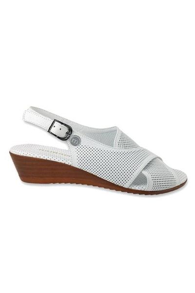 Mammamia 1475 Genuine Leather Daily Women's Sandals-white