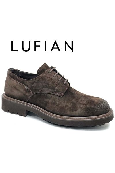 Lufian 112230217 Мъжки кожени ежедневни класически обувки Scott Sneaker, кафяви