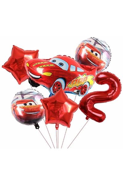 Parti Station Cars Cars Lightning Mcqueen Race Car Concept 2 Year Old Balloon Set Cars Cars Birthday Set