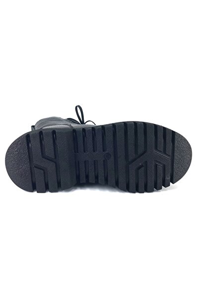 Mammamia 4105 Γνήσιο Δερμάτινο Καθημερινό Γυναικείο Μποτάκι-Μαύρο