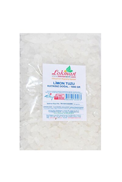 LokmanAVM Doğal Saf Tane Granül Kiloluk Limon Tuzu Sitrik Asit E330 1kg