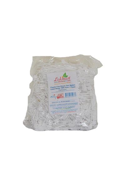 LokmanAVM Plastic Papates Chips Pastry Sweet Devil Fork White 1000 Pieces