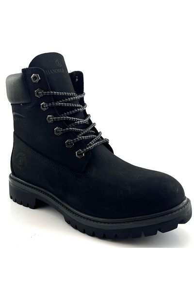 Hammer Jack 1101 Daily Haiki Δερμάτινες Ανδρικές Μπότες-μαύρο Nubuck