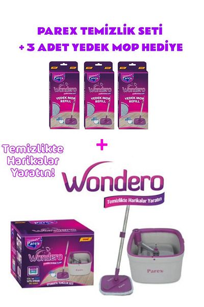 Parex Wondero Automatic Cleaning Kit - 3 Pcs Spare Mop, Horon and Wholesale
