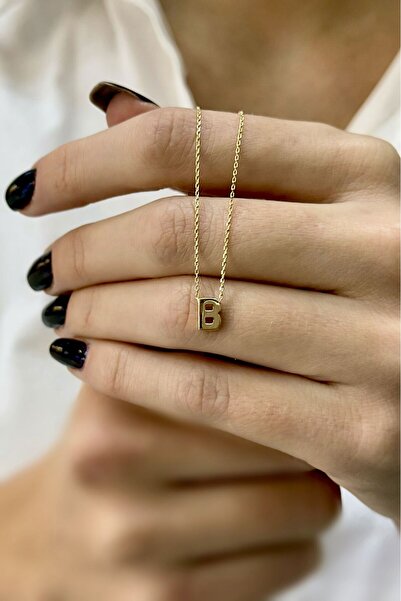 SEYHAN KUYUMCULUK B Harfli Altın Kolye