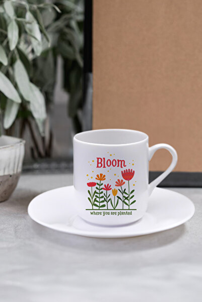 Trendmiya Cana de cafea cu design floral