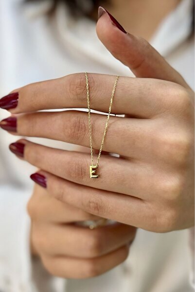 SEYHAN KUYUMCULUK E Harfli Altın Kolye