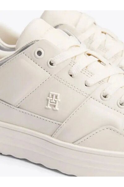 Tommy Hilfiger Deri Renk Bloklu Basketbol Ayakkabıları