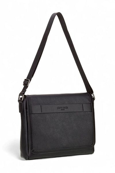 Pierre Cardin Μαύρη Unisex Messenger Τσάντα 01pc00112